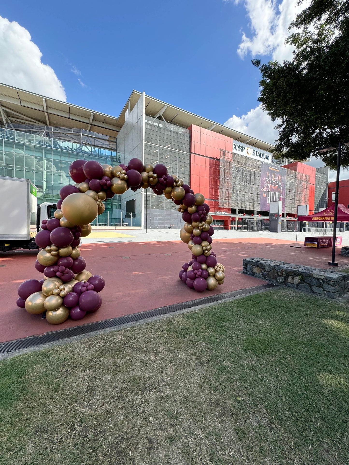 Organic Balloon Arch for Sporting Events