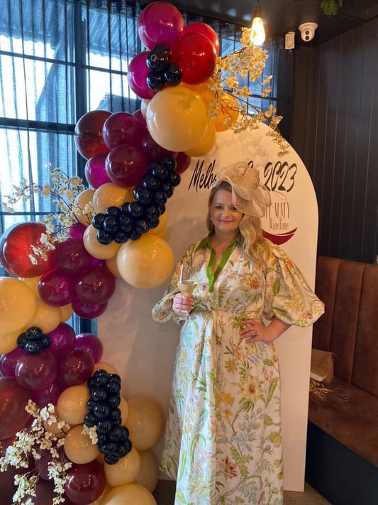 Sports Single Arch Backdrop – Balloon Garland & Custom Signage