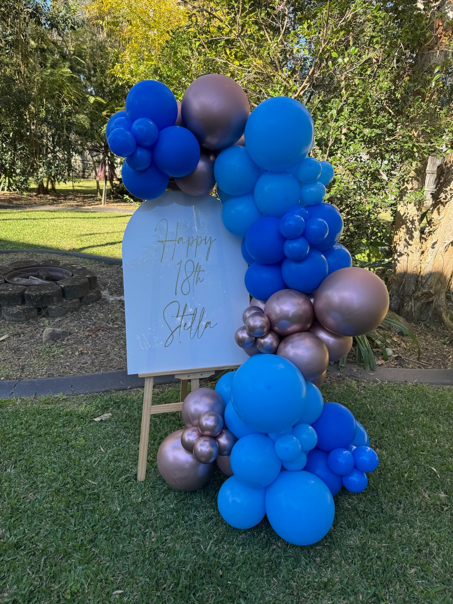 18th Birthday Easel with Balloons and Venue Balloons