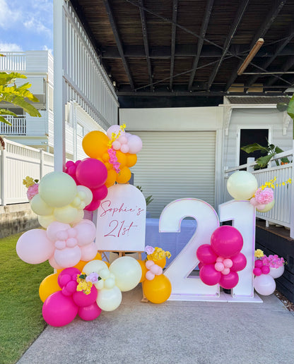 21st Birthday Light Up Numbers & Balloons, Balloon Arch Brisbane, Light Up Numbers Brisbane, 21st Birthday Balloons, Balloons For 21st, Balloon Arch For Birthday Party 