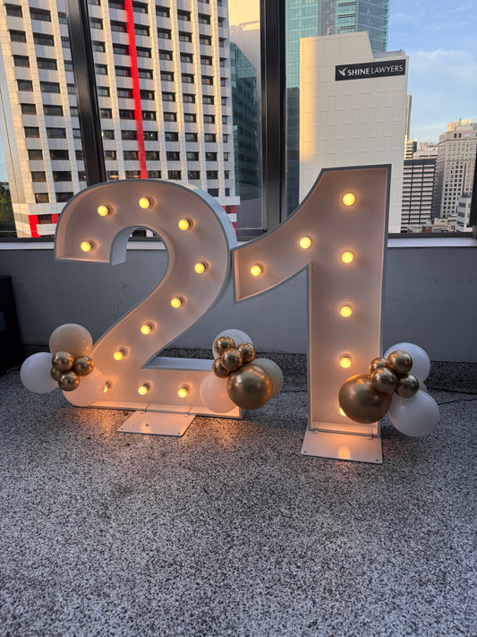 Light Up Numbers and Balloons