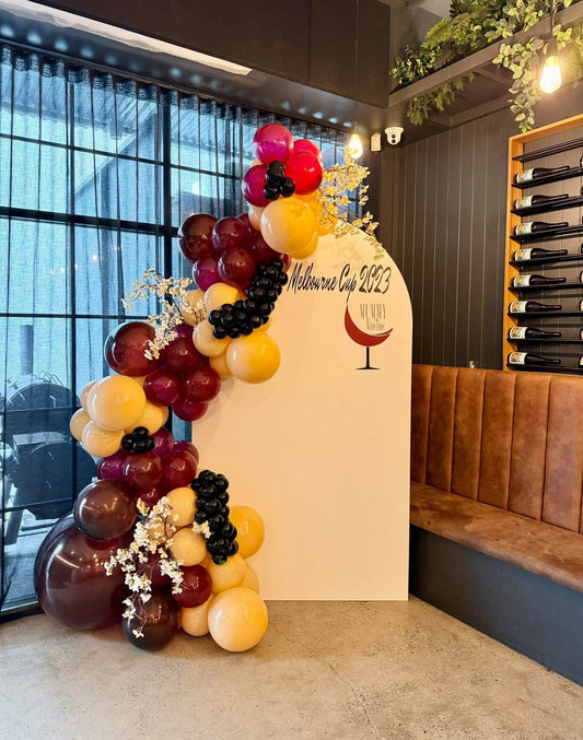 Sports Single Arch Backdrop – Balloon Garland & Custom Signage