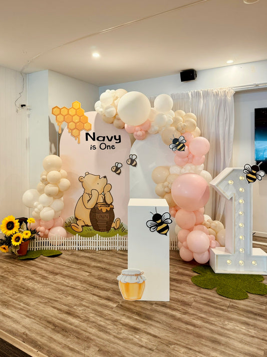 Kids Cartoon Bear Theme Birthday Balloon Package